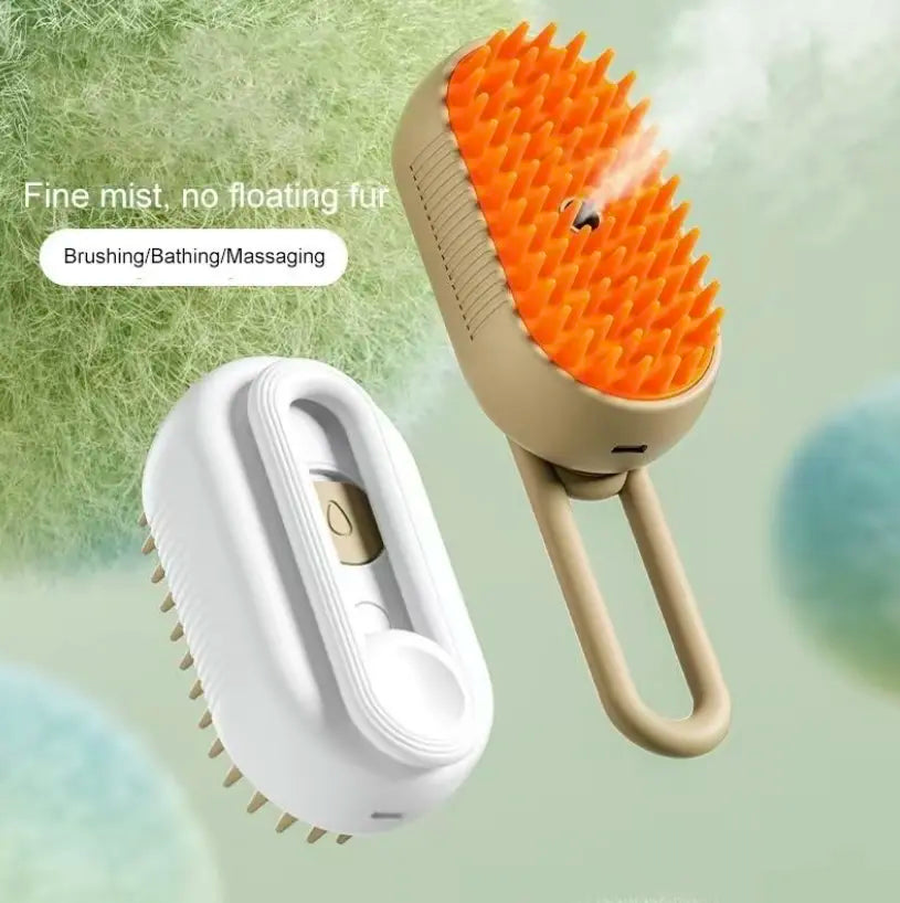 3-In-1 Pet Steam Brush with Bonus Comb! | Steamy Cat Dog Grooming Comb for Shedding, Detangling & Massage,Removes Loose Hair & Tangles Effortlessly,The Ultimate Grooming Tool for Indoor Cats & Shedding Dogs Pet Steam Brush,Cat Dog Hair Remover,